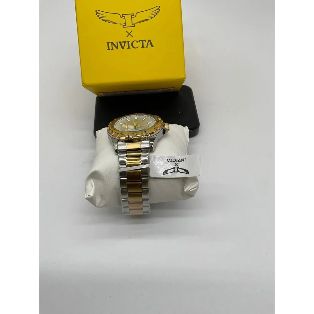 Invicta Specialty I 69036 Mens Two Tone Stainless Steel 42mm Silver Dial Watch